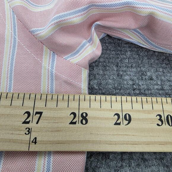 Brooks Brothers Shirt Mens XL Pink Striped Woven Oxford Cloth Supima Button Down - Picture 6 of 16